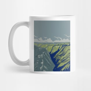 Copper Canyon or Barrancas del Cobre in Chihuahua Northwestern Mexico WPA Art Deco Poster Mug